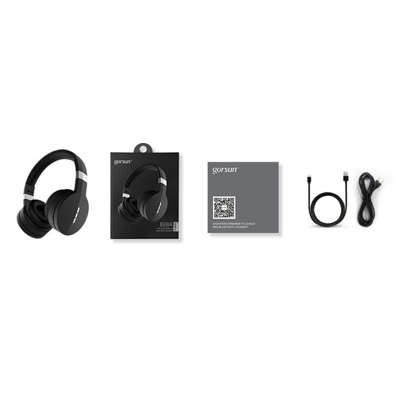 GORSUN E88A Foldable Headphone Wireless Headset Bluetooth 5.0 HiFi Stereo Bass Sound Built-in Microphone Sports Earphone GORSUN E88A Foldable Headphone Wireless Headset Bluetooth 5.0 HiFi Stereo Bass Sound Built-in Microphone Sports Earphone